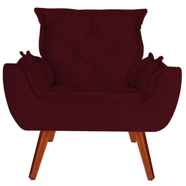 Imagem de Namoradeira + Poltronas Opala Suede Bordo - Navega Móveis