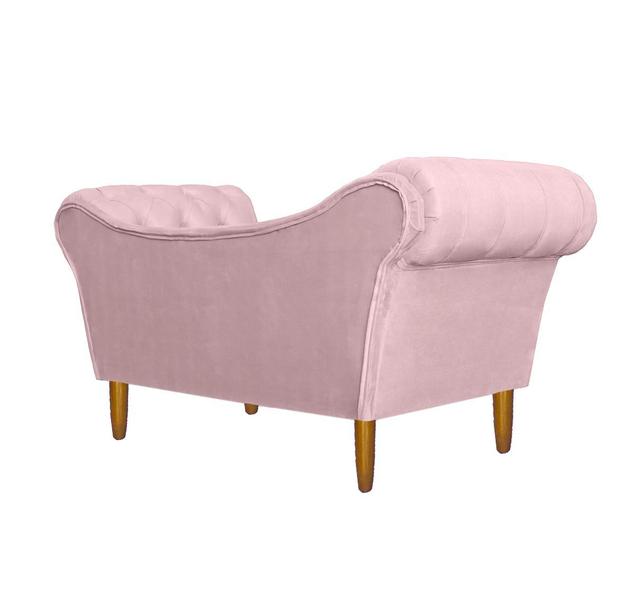 Imagem de Namoradeira Recamier Sofá Decorativo 02 Lugares Dubai Corano Rosa Bebe - INCASA DECOR