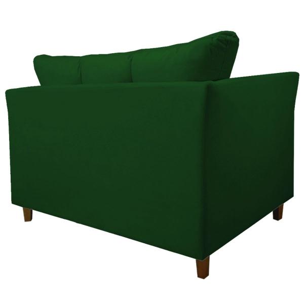 Imagem de Namoradeira Sofa 2 Lugares Pes de Madeira Isis Suede Verde