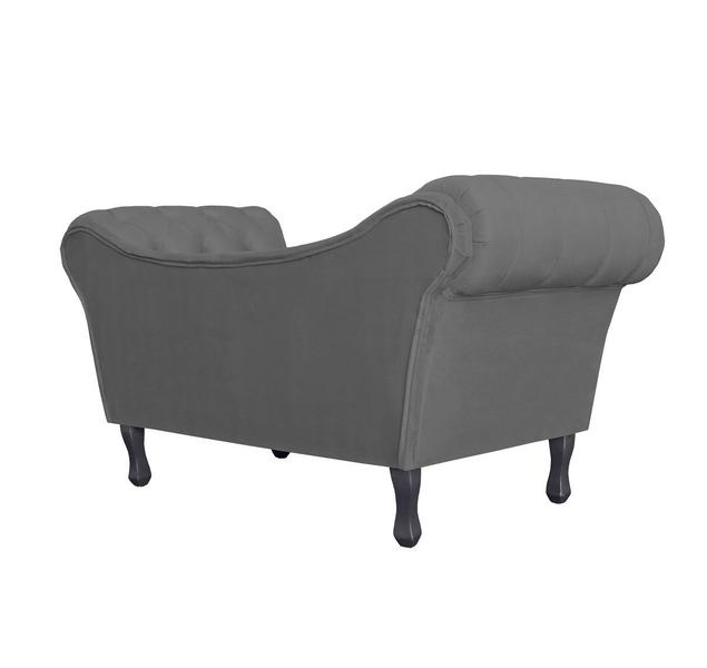 Imagem de Namoradeira Sofá Decorativa Para Salão de Beleza Londres 160 Suede Cinza DL Decor