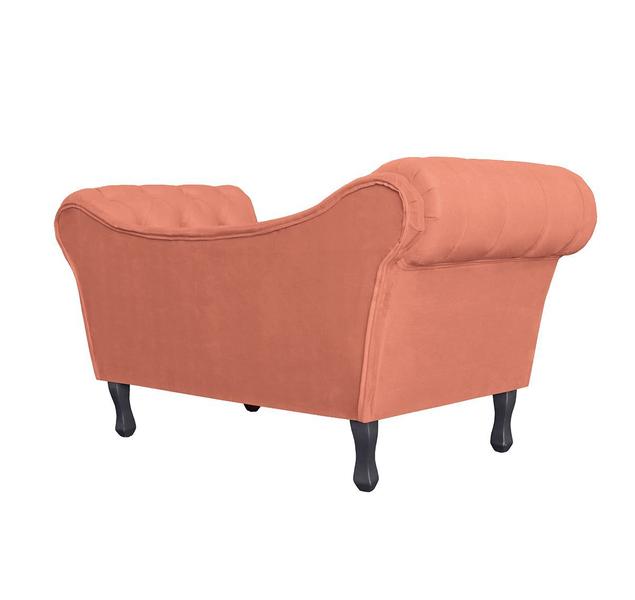 Imagem de Namoradeira Sofá Decorativa Para Salão de Beleza Londres 160 Suede Coral DL Decor