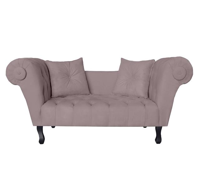 Imagem de Namoradeira Sofá Decorativa Para Salão de Beleza Londres 160 Suede Rose DL Decor