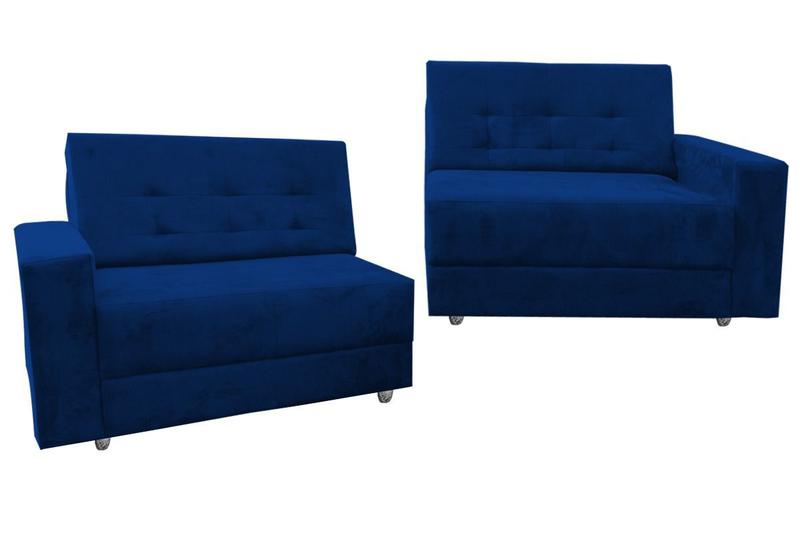 Imagem de Namoradeira Sofa Lilian 2,40 C/ Duas Almofadas Marinho 