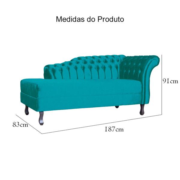 Imagem de Namoradeira Stylos Lado Esquerdo Suede Cores - DS Estofados