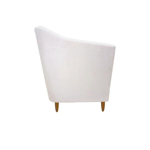 Imagem de Namoradeira Tila Decorativa  2 Lugares Suede Branco