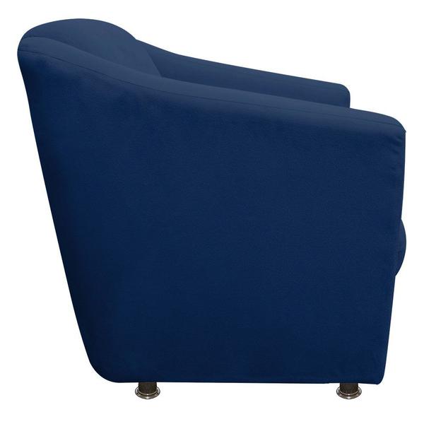 Imagem de Namoradeira Tilla Decorativa 2 Lugares Suede Azul Marinho