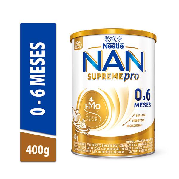 Nan Supreme Pro Fórmula Infantil 0 A 6 Meses Pote 400g Nestlé Imagem de Nan Supreme Pro Fórmula Infantil 0 A 6 Meses Pote 400g Nestlé
