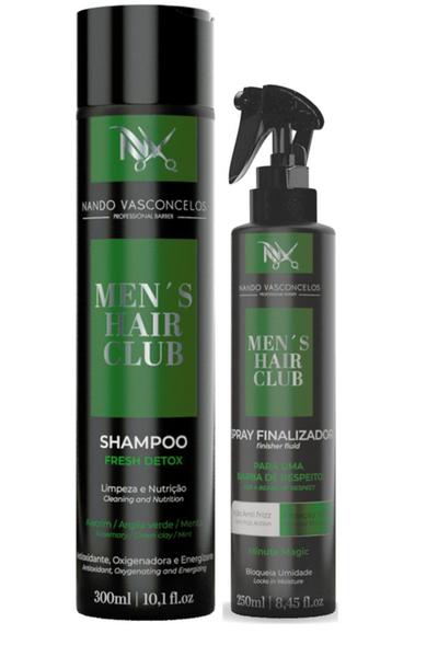 Imagem de Nando Vasconcelos Men's Hair Club Shampoo e Spray Finalizador