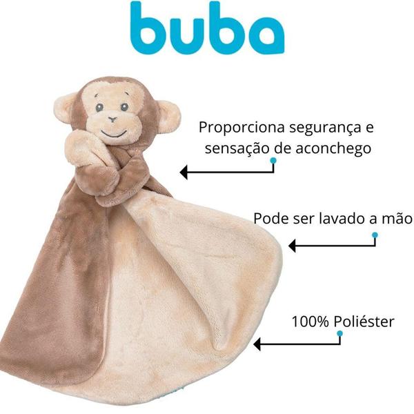 Imagem de Naninha Com Macaquinho De Pelúcia Marrom 15363 - Buba