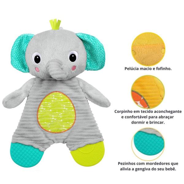 Imagem de Naninha com mordedor snuggle & teethe elefante bright starts