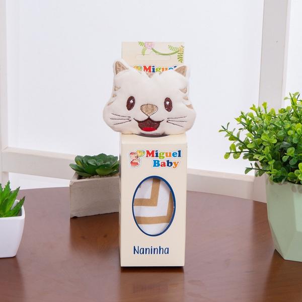 Naninha De Bebê Safari Bichinhos de Pelúcia + Prendedor de Chupeta - DJB Enxovais Imagem de Naninha De Bebê Safari Bichinhos de Pelúcia + Prendedor de Chupeta
