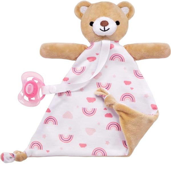 Imagem de Naninha de urso Pelúcia Bebê Soninho Rosa Buba Baby