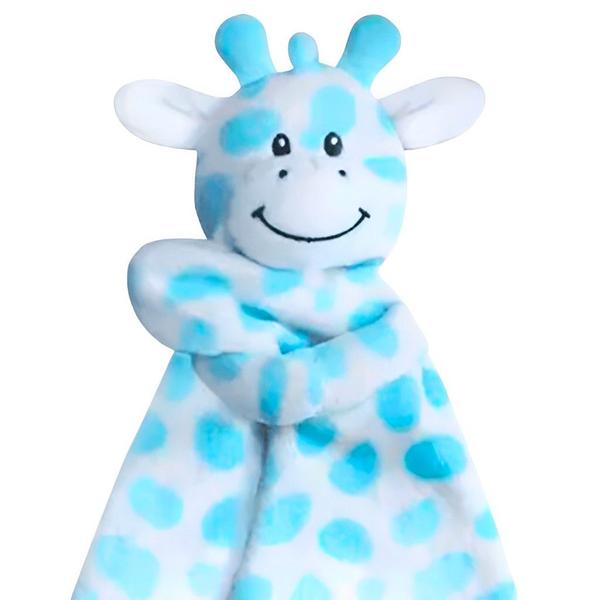 Imagem de Naninha Girafinha Azul Pano Macia Para Soninho Infantil 14421 - Buba