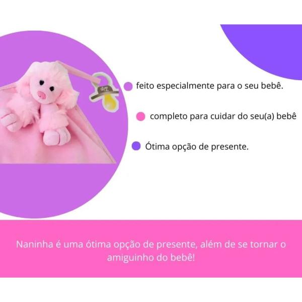 Imagem de Naninha Para Bebê Cachorra Lili Rosa - Zip Toys