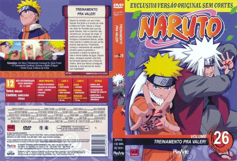 Naruto dvd naruto volume 26 - treinamento pra valer ! - PLAYARTE Imagem de Naruto dvd naruto volume 26 - treinamento pra valer !