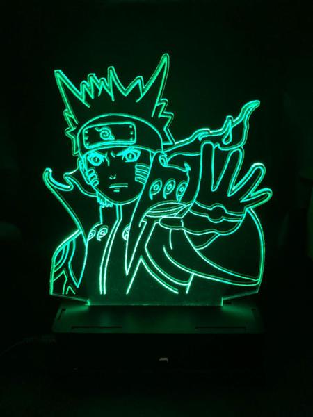 Imagem de Naruto e Shippuden, Luminaria Led 3d, Geek, 16 Cores controle remoto