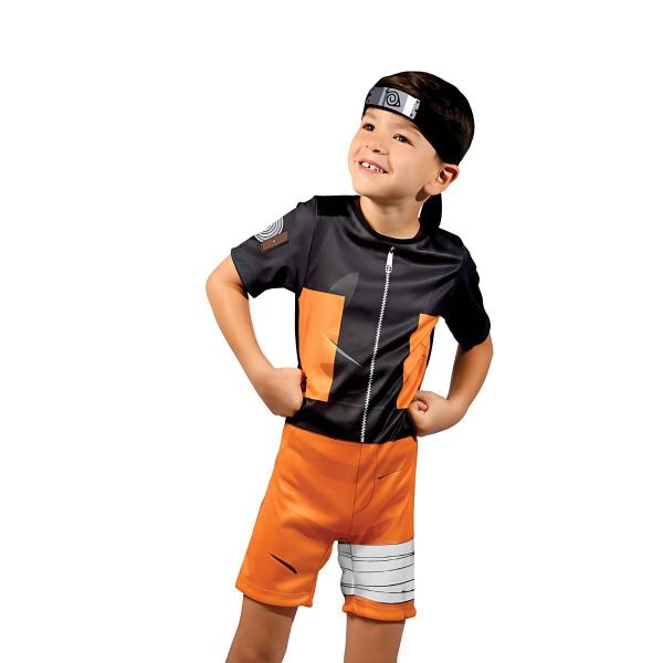 Imagem de Naruto Shippuden Uzumaki Fantasia Infantil Curto Tam M