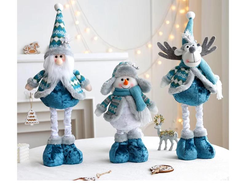 Imagem de Natal - Papai Noel Retrátil 50 cm - Enfeite AZUL CLARO