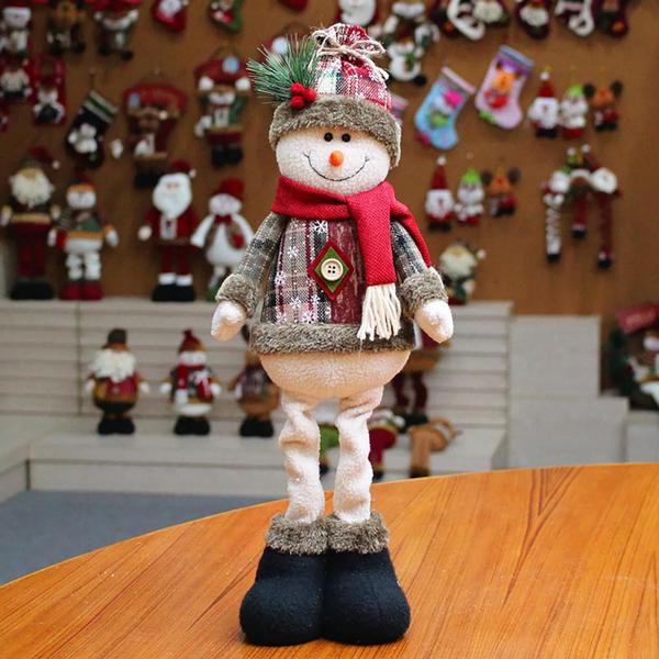 Imagem de Natal Santa Boneco De Neve Perna Mesa Mantel Decoração