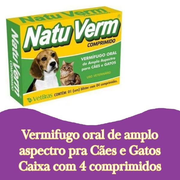 Imagem de Natu verm anti-helmintico caixa com 4cp para câes e gatos