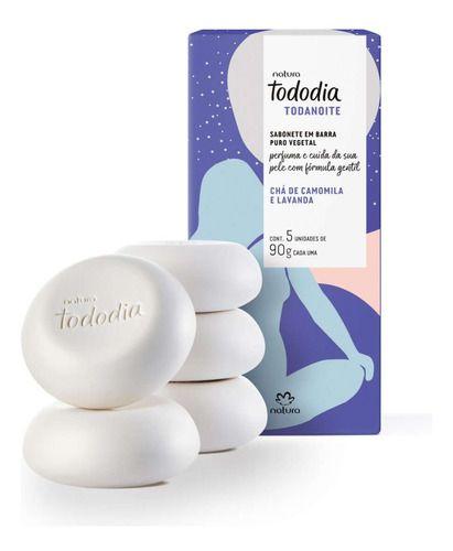 Imagem de Natura Tododia Kit Sabonete Todanoite Camomila Lavanda 5x90g