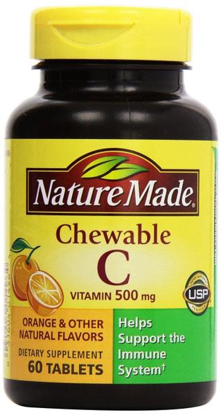 Imagem de Nature Made - Vitamina C 500 mg, 120 comprimidos mastigáveis (Twin Pack 2 x 60)