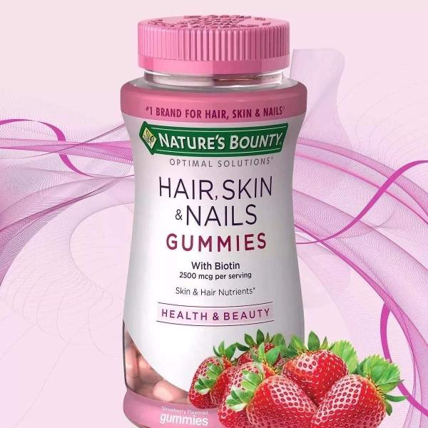 Imagem de Nature's Bounty Hair Skins & Nails 80 Gummies Sabor Morango