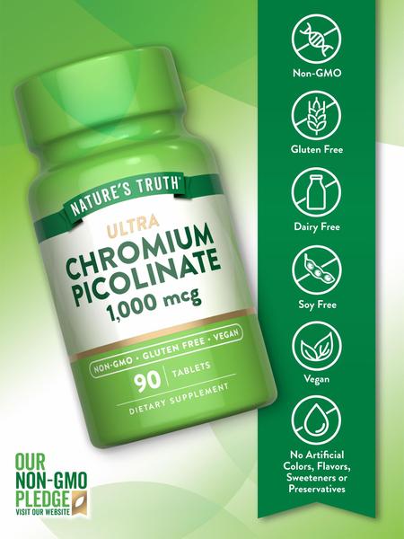 Imagem de Nature's Truth Ultra Chromium Picolinate Tablets 90 Tabs by Nature's Truth