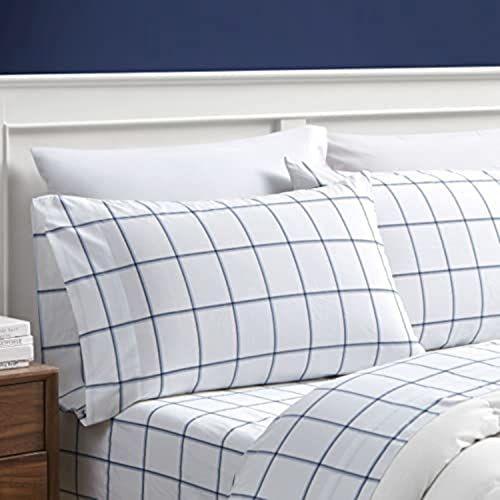 Imagem de Nautica - Coleção Percale - Conjunto de Folhas de Cama - 100% Algodão, Crisp & Cool, Roupa de Cama Leve & Umidade-Wicking, Completa, Trama