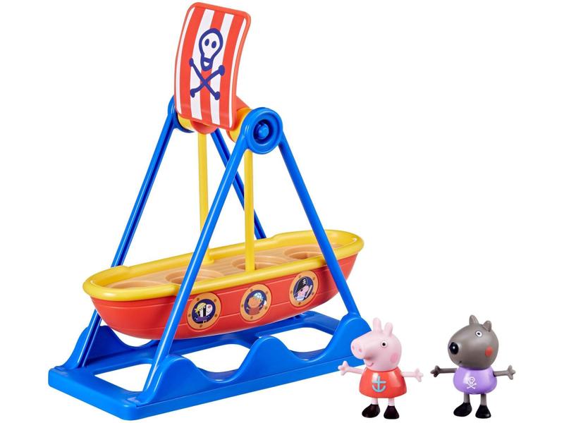 Imagem de Navio de Brinquedo Peppa Pig e Danny Cão Navio  - Pirata Hasbro com Acessórios