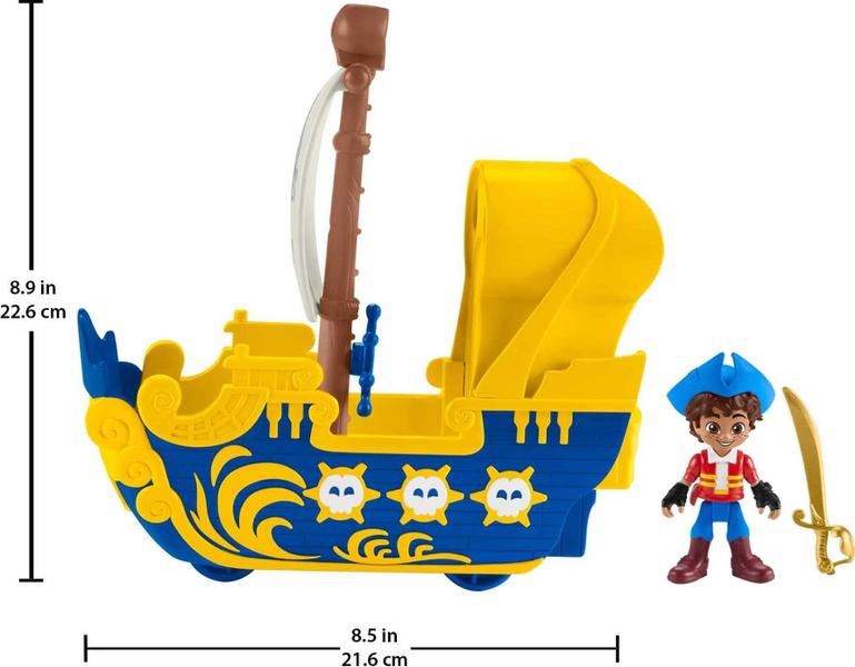 Imagem de Navio de brinquedo Pirata El Bravo Fisher-Price Santiago das Ondas do Mar Nickelodeon