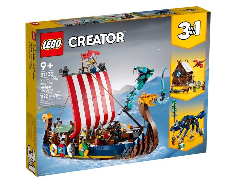 Imagem de Navio Viking e a Serpente de Midgard - Lego Creator 31132