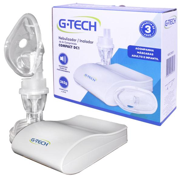 Imagem de Nebulizador Compressor G-tech Compact Dc1 Branco Bivolt