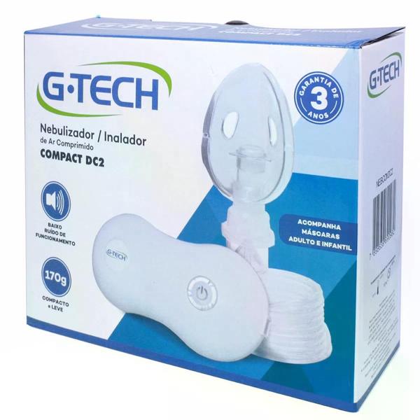 Imagem de Nebulizador Compressor G-Tech Compact DC2 Branco 100V/240V