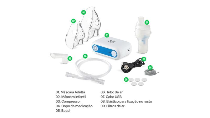 Imagem de Nebulizador Compressor MULTI + Soro fisiológioco