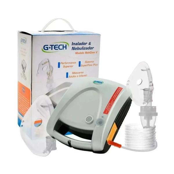 Imagem de Nebulizador e inalador branco super flow gtech nebcom v