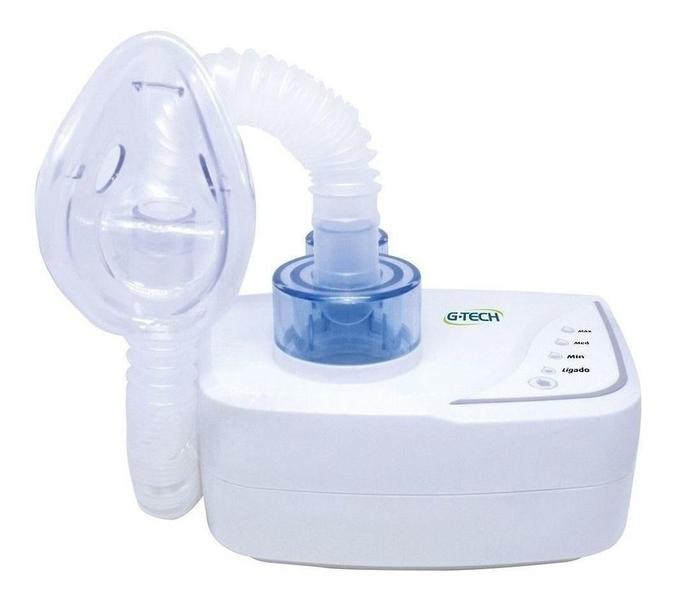 Imagem de Nebulizador Inalador Adulto e Infantil + Soro Fisiológico G-tech