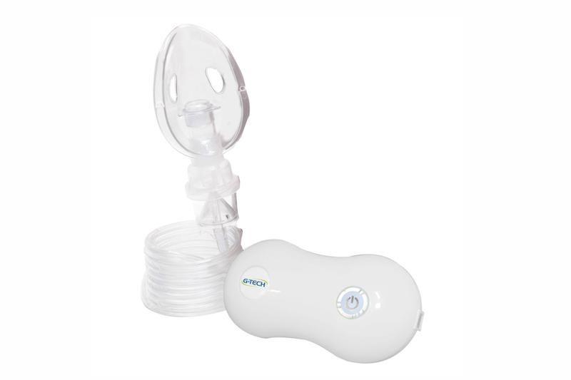 Imagem de Nebulizador/Inalador Compressor G-tech Compact Dc2 Branco Mascara Adulto e Infantil - 110v/220v