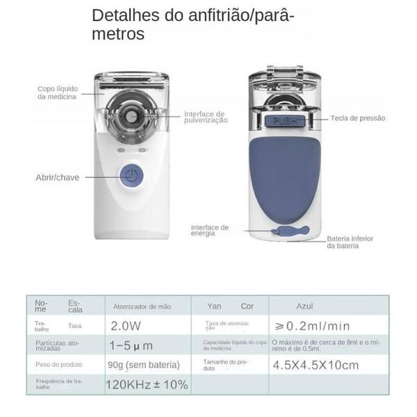 Imagem de Nebulizador Portátil Adultos E Crianças, Portátil