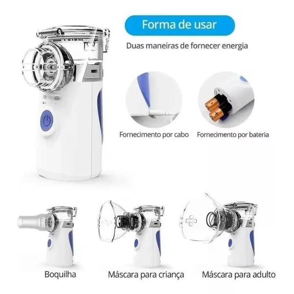 Imagem de Nebulizador Portátil Ultrassônico Tratamento Respiratório