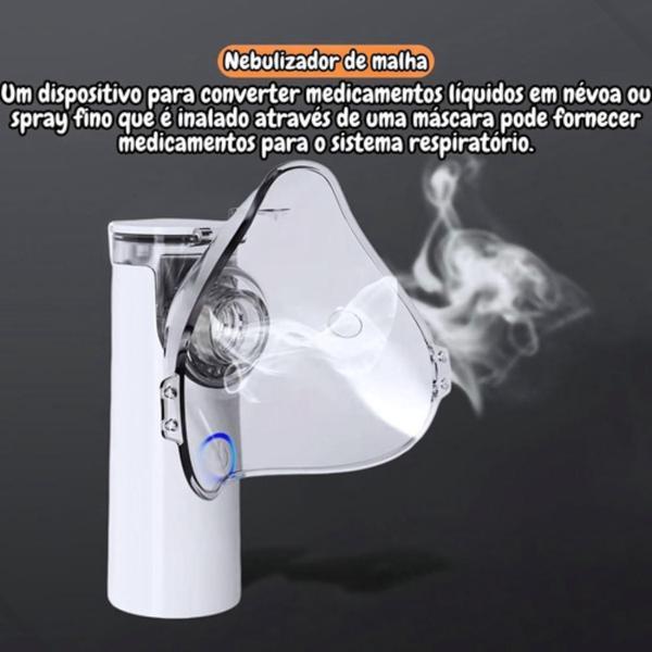 Imagem de Nebulizador Ultrassônico Portátil Silencioso Tecnologia Mesh