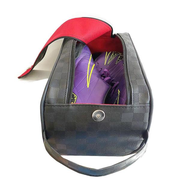 Necessaire Grande Porta Chuteira Alça de Mão Esportes Calçado Tenis Preto Masculina Feminina Futsal Society - Best Sling Imagem de Necessaire Grande Porta Chuteira Alça de Mão Esportes Calçado Tenis Preto Masculina Feminina Futsal Society