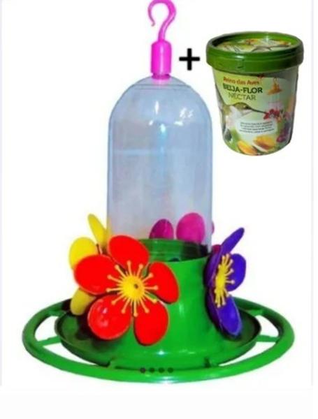 Imagem de Nectar E Bebedor Beija Flores Kit 3 X 1 P Casinha Passarinho