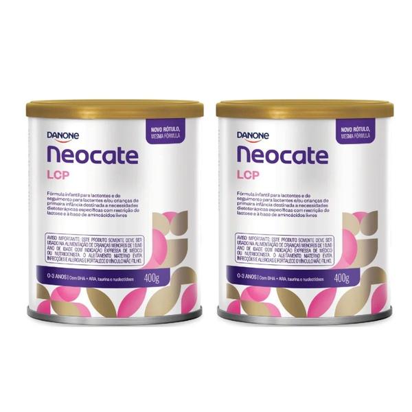 Imagem de Neocate Lcp Fórmula Infantil Em Pó Lata 400g - Kit com 2 Latas - Original