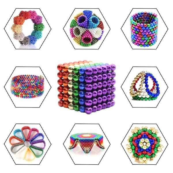 Imagem de Neocube Imã Bolinhas Magnéticas Neodímio Coloridos Diversas Cores Com Latinha Para Guardar