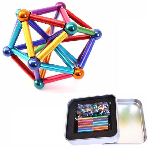 Imagem de Neocube Piramide Magnetica 27 Esferas 8mm E 36 Hastes