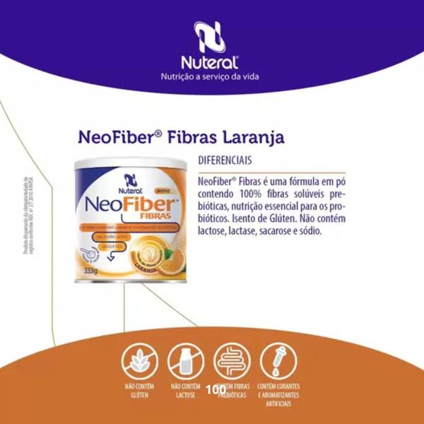 Imagem de Neofiber Fibras Sabor Laranja Lt X 333G