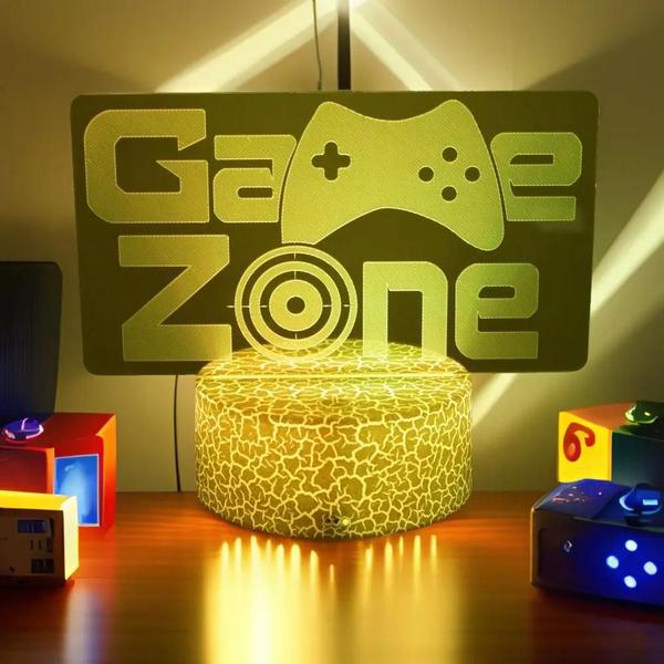 Imagem de Neon Gamer 3d Led Night Light Rgb Configuração De Jogos Quarto Das Crianças Candeeiro Mesa Decoração