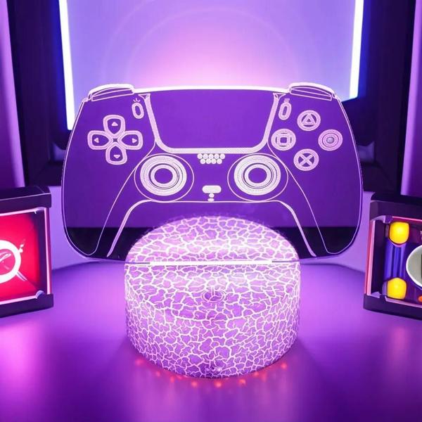 Imagem de Neon Gamer 3d Led Night Light Rgb Configuração De Jogos Quarto Das Crianças Candeeiro Mesa Decoração