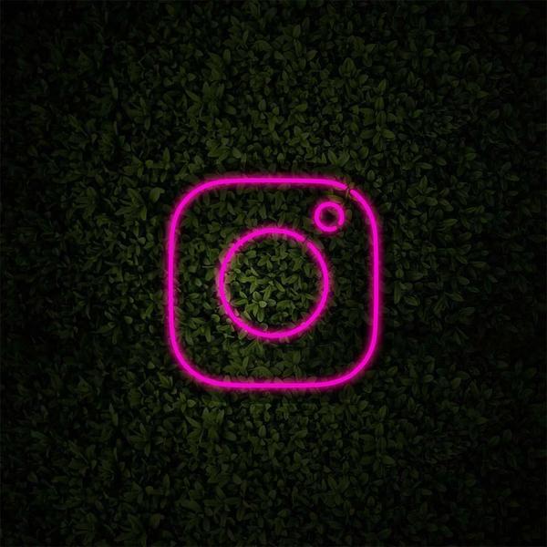 Imagem de Neon Led Em Acrílico Instagram Rosa 0,30X0,30